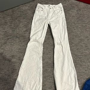 White pair of bell bottoms